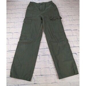 Vanilla Star Cargo Pants Utility Pockets Green Womens Size S Y2K